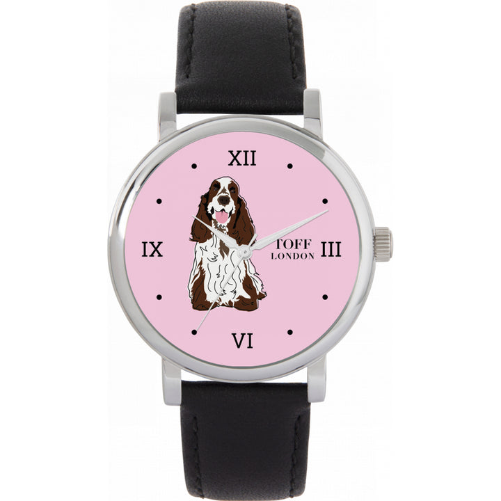 Ladies Brown And White Cocker Spaniel Dog Watch