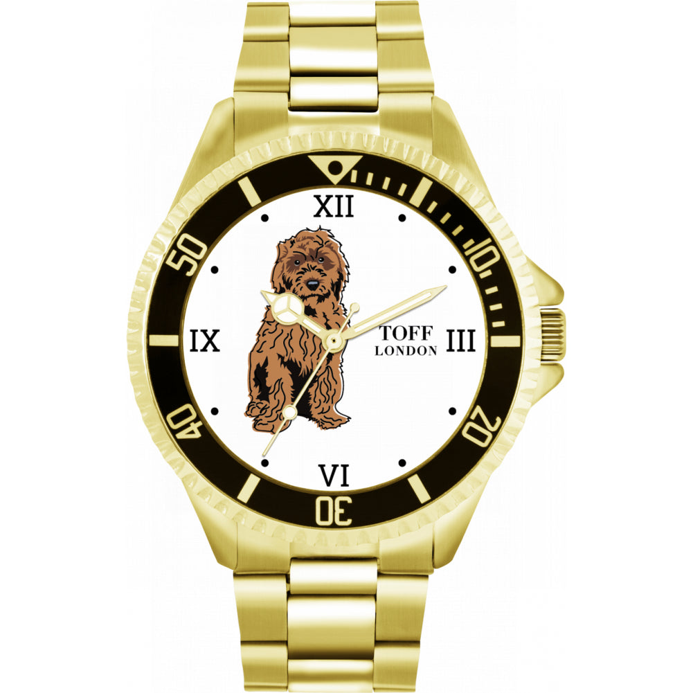 Mens Brown Cockapoo Dog Watch