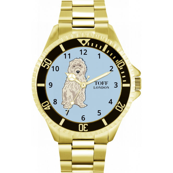 Mens White Cockapoo Dog Watch