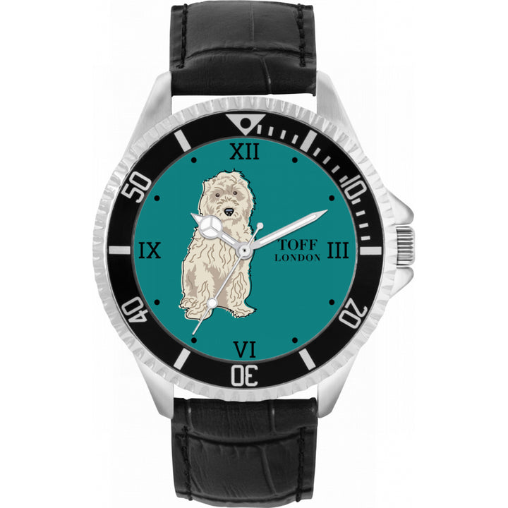 Mens White Cockapoo Dog Watch