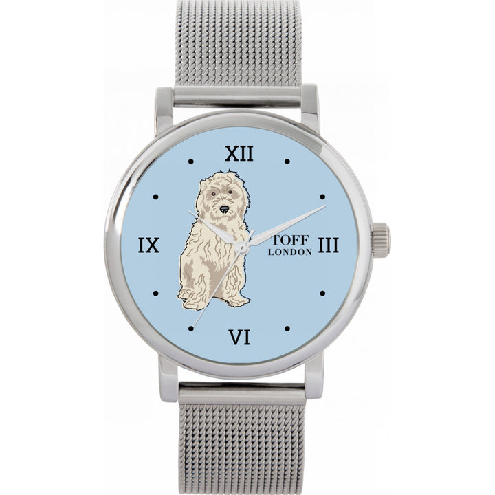 Ladies White Cockapoo Dog Watch