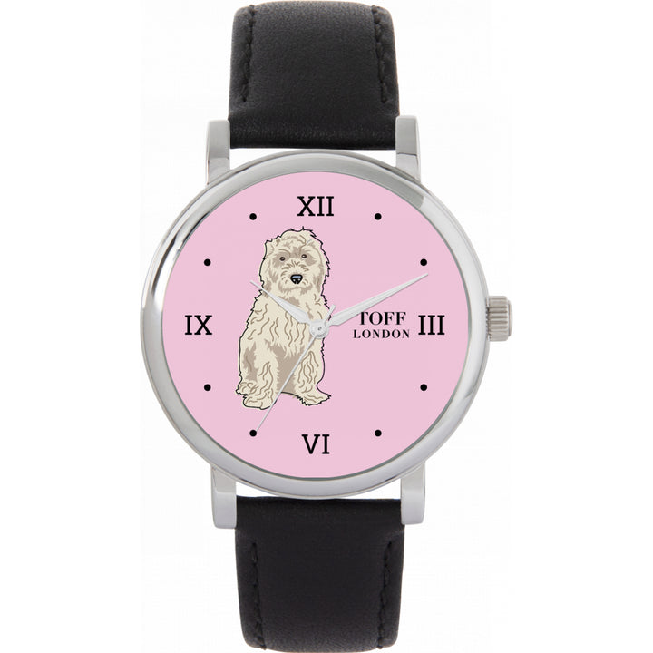 Ladies White Cockapoo Dog Watch
