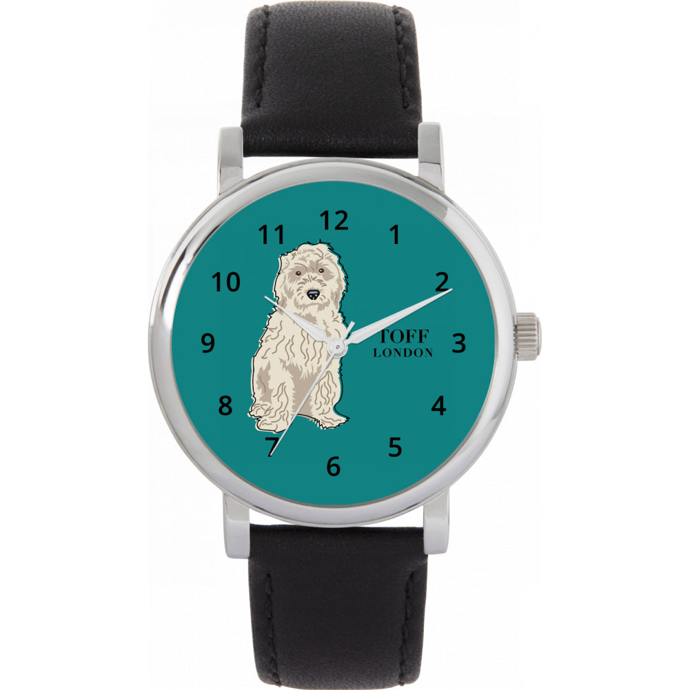Ladies White Cockapoo Dog Watch
