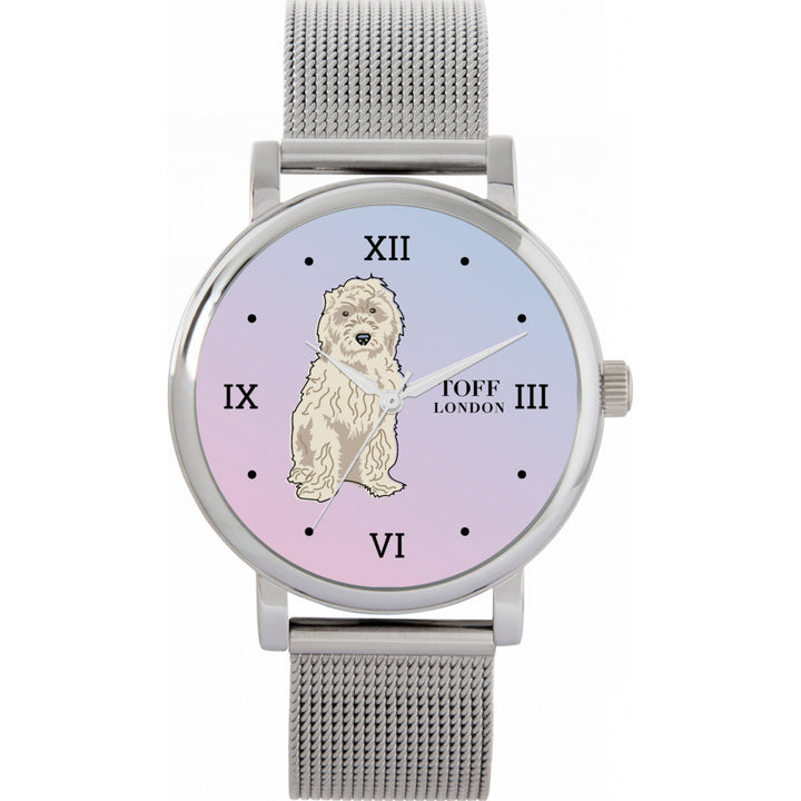 Ladies White Cockapoo Dog Watch