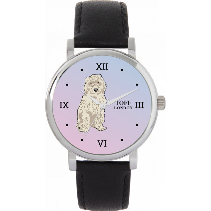 Ladies White Cockapoo Dog Watch
