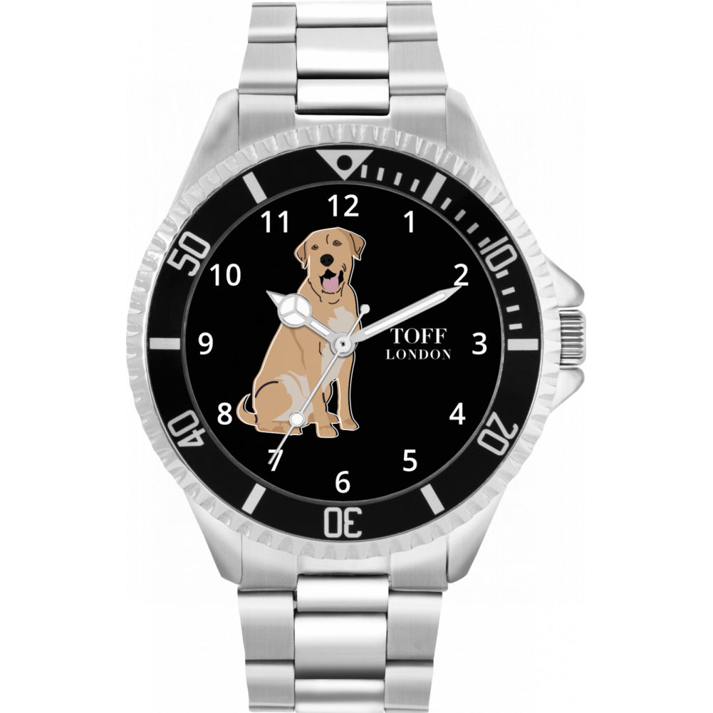 Mens Tan Labrador Retriever Dog Watch