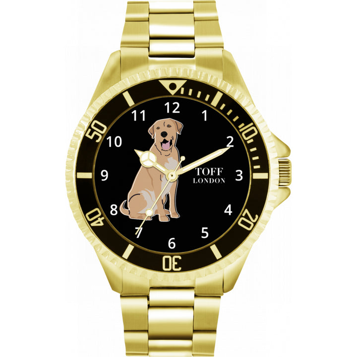 Mens Tan Labrador Retriever Dog Watch