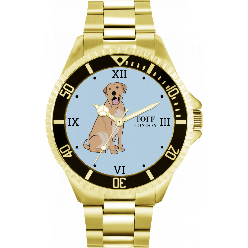 Mens Tan Labrador Retriever Dog Watch