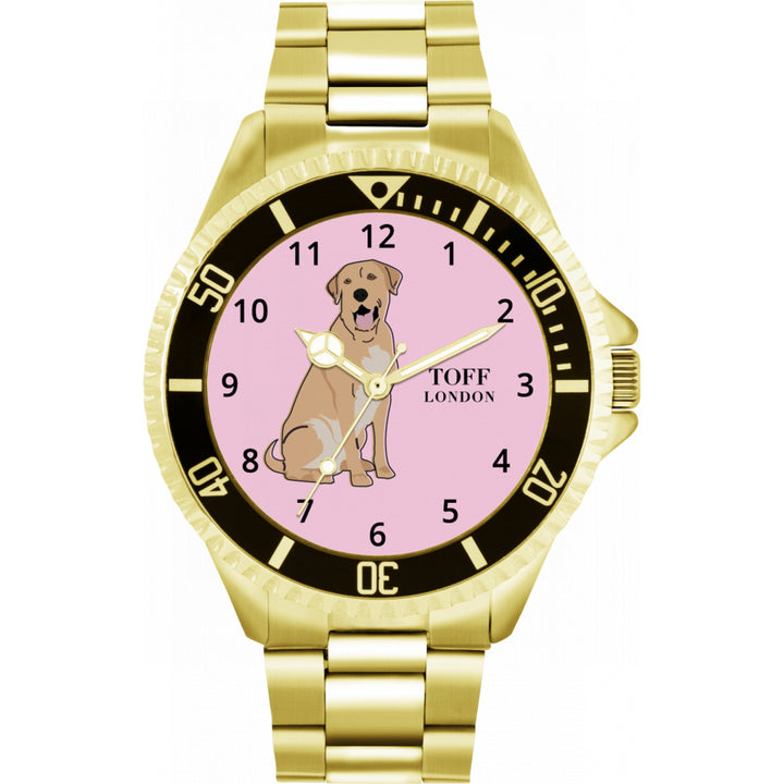 Mens Tan Labrador Retriever Dog Watch