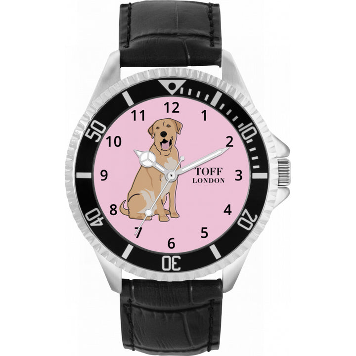 Mens Tan Labrador Retriever Dog Watch