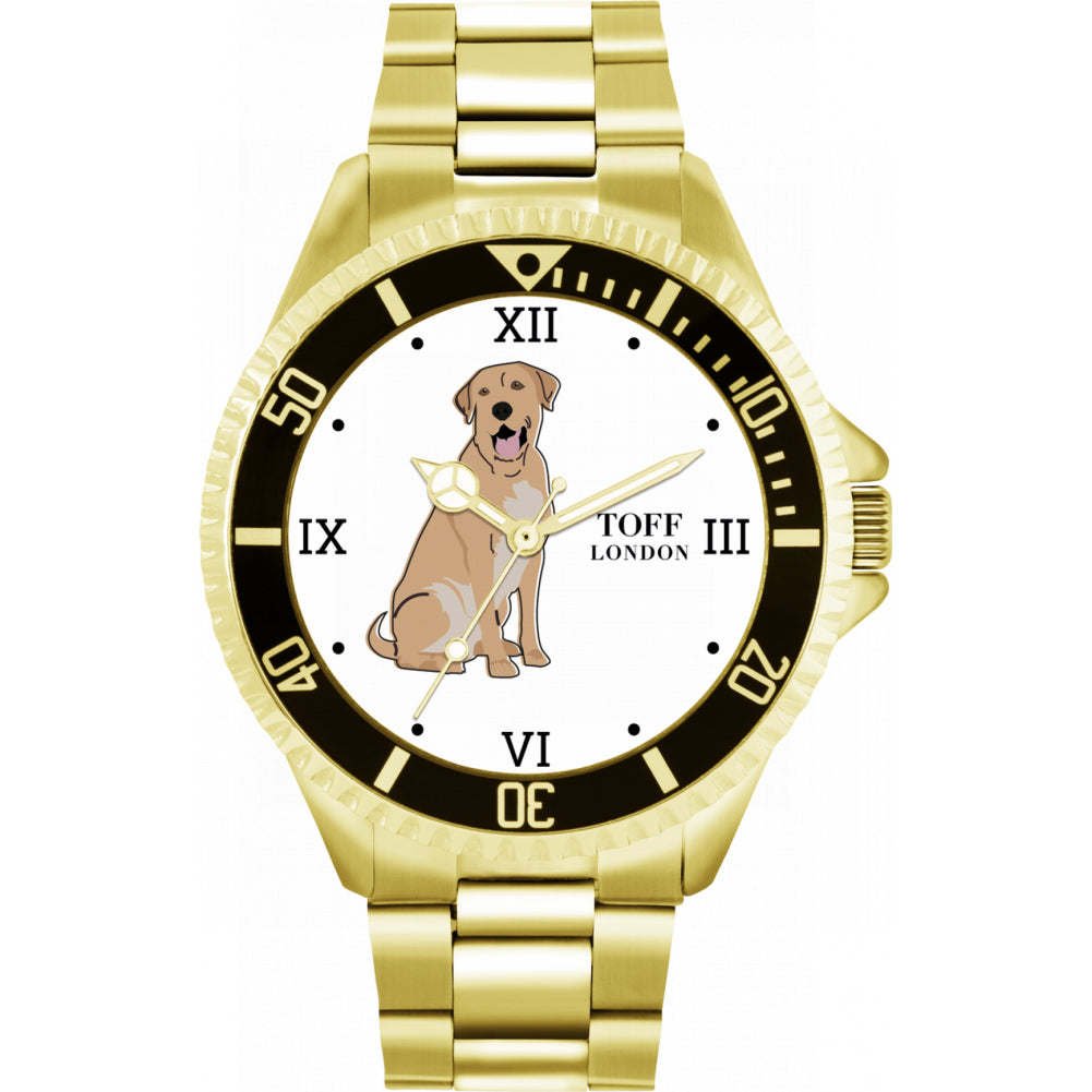 Mens Tan Labrador Retriever Dog Watch