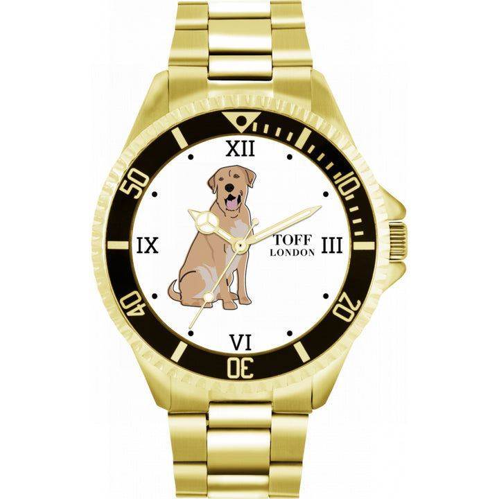 Mens Tan Labrador Retriever Dog Watch