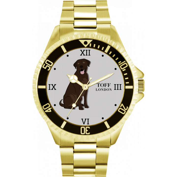 Mens Brown Labrador Retriever Dog Watch