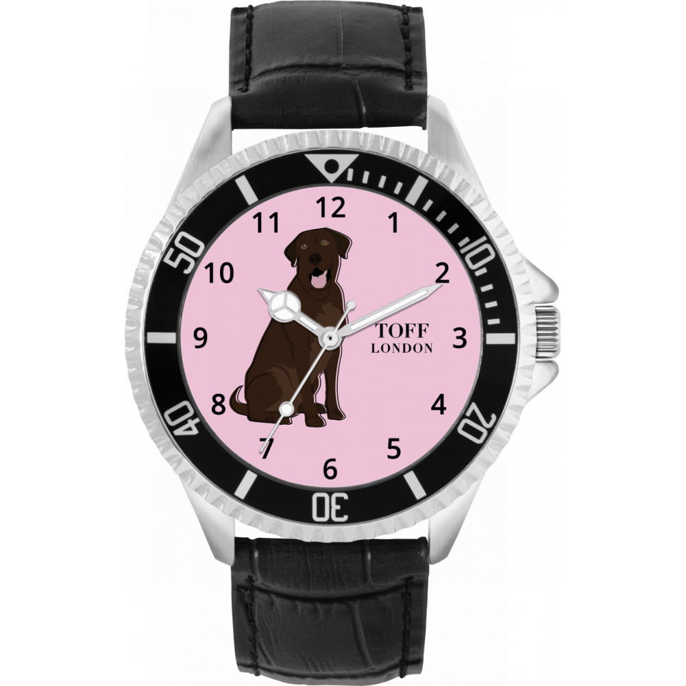 Mens Brown Labrador Retriever Dog Watch