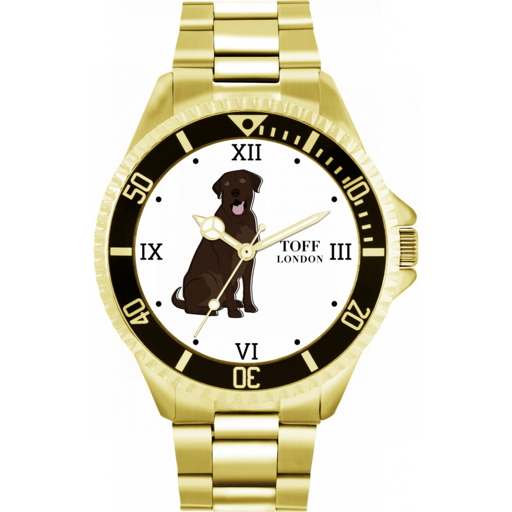 Mens Brown Labrador Retriever Dog Watch