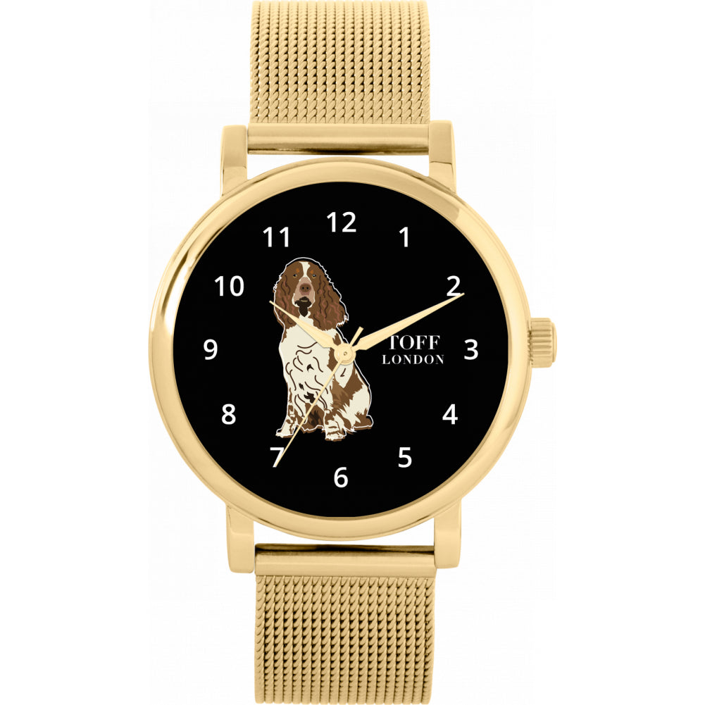 Ladies Brown And White Springer Spaniel Dog Watch