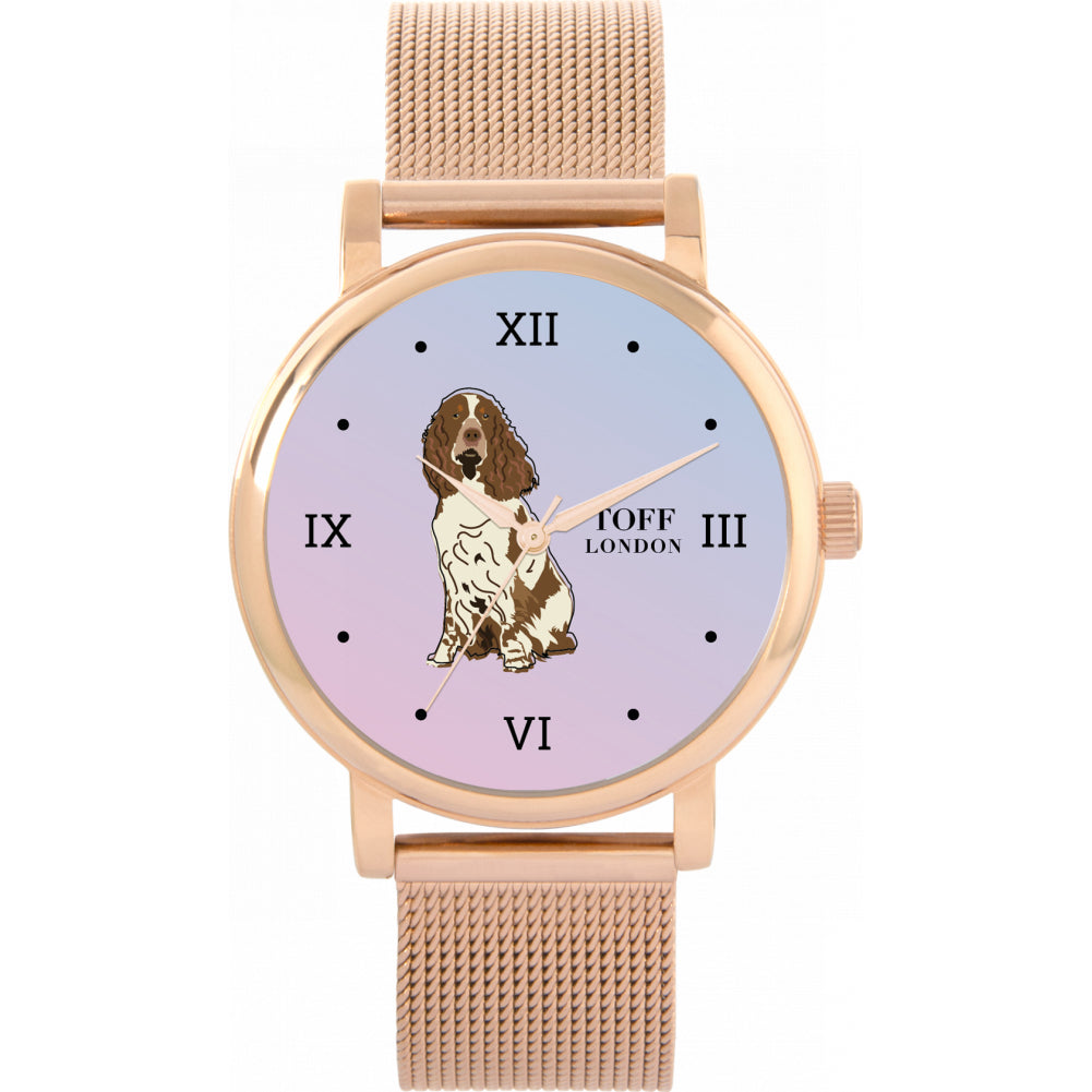 Ladies Brown And White Springer Spaniel Dog Watch