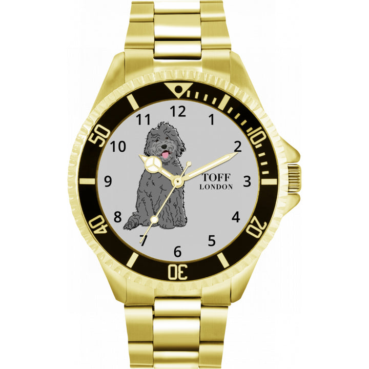 Mens Grey Labradoodle Dog Watch