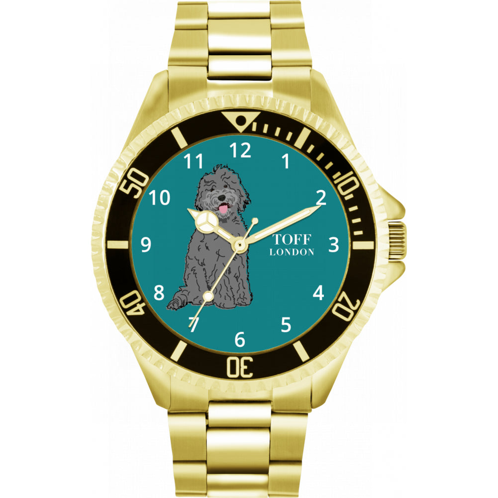 Mens Grey Labradoodle Dog Watch