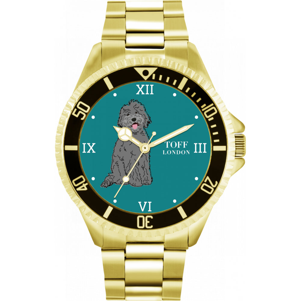 Mens Grey Labradoodle Dog Watch