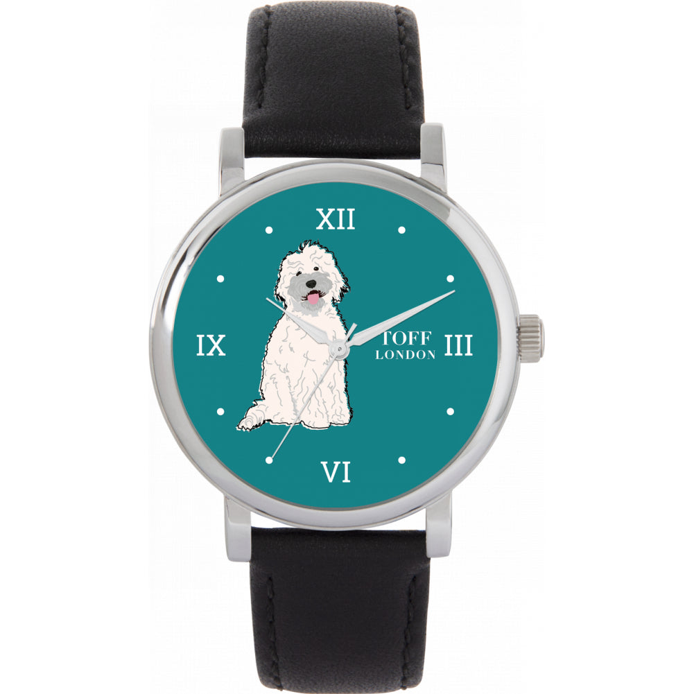 Ladies White Labradoodle Dog Watch
