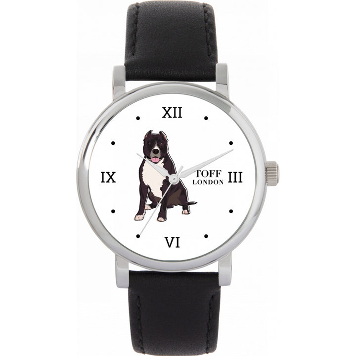 Ladies Brown Staffordshire Bull Terrier Dog Watch
