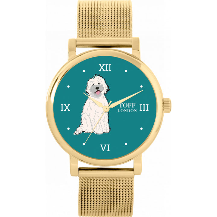 Ladies White Labradoodle Dog Watch