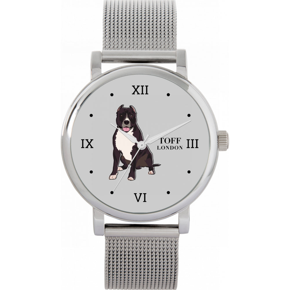 Ladies Brown Staffordshire Bull Terrier Dog Watch