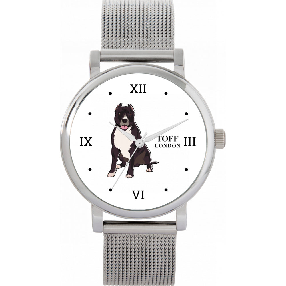 Ladies Brown Staffordshire Bull Terrier Dog Watch