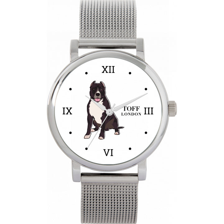 Ladies Brown Staffordshire Bull Terrier Dog Watch