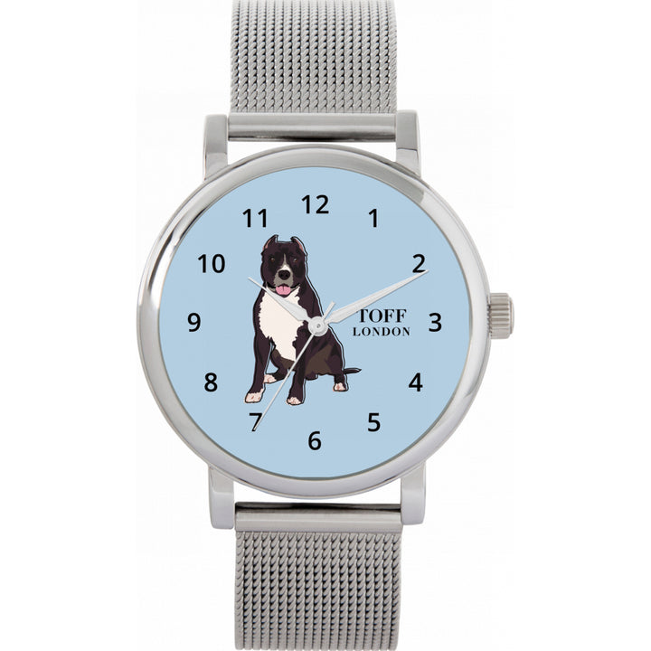Ladies Brown Staffordshire Bull Terrier Dog Watch