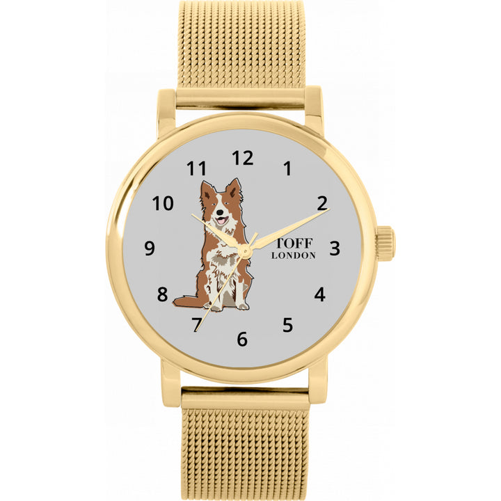 Ladies Brown Border Collie Dog Watch