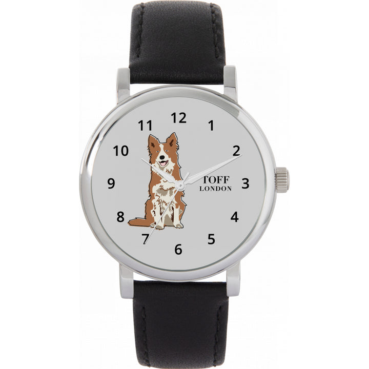 Ladies Brown Border Collie Dog Watch