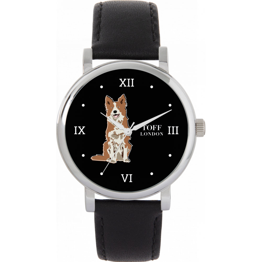 Ladies Brown Border Collie Dog Watch