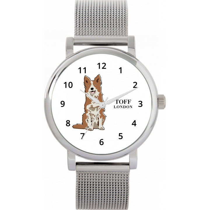 Ladies Brown Border Collie Dog Watch