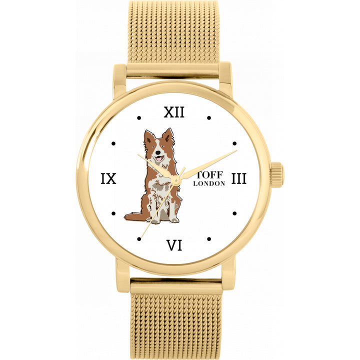 Ladies Brown Border Collie Dog Watch