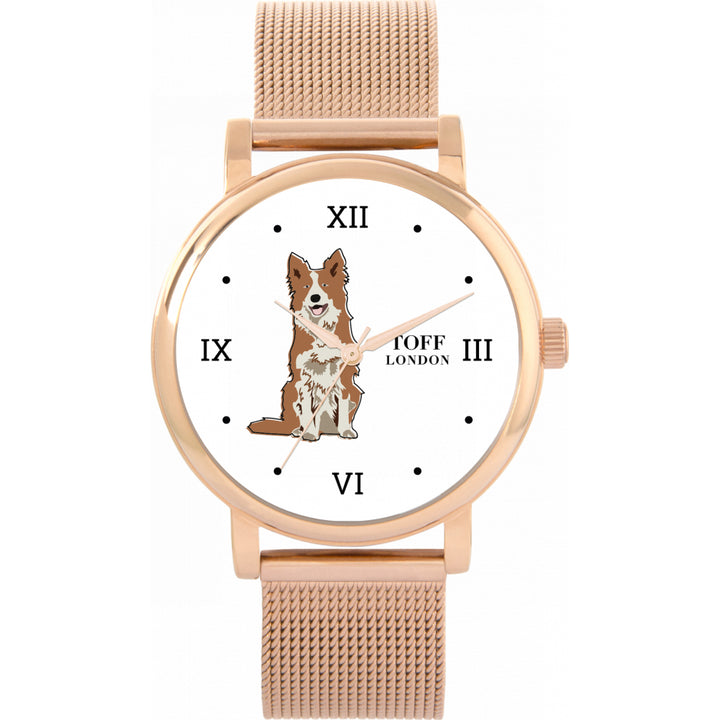 Ladies Brown Border Collie Dog Watch