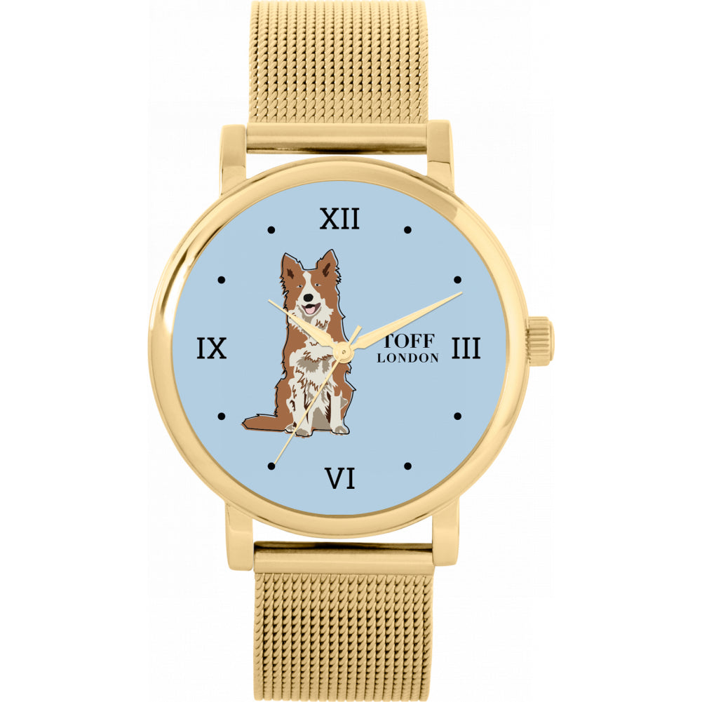 Ladies Brown Border Collie Dog Watch