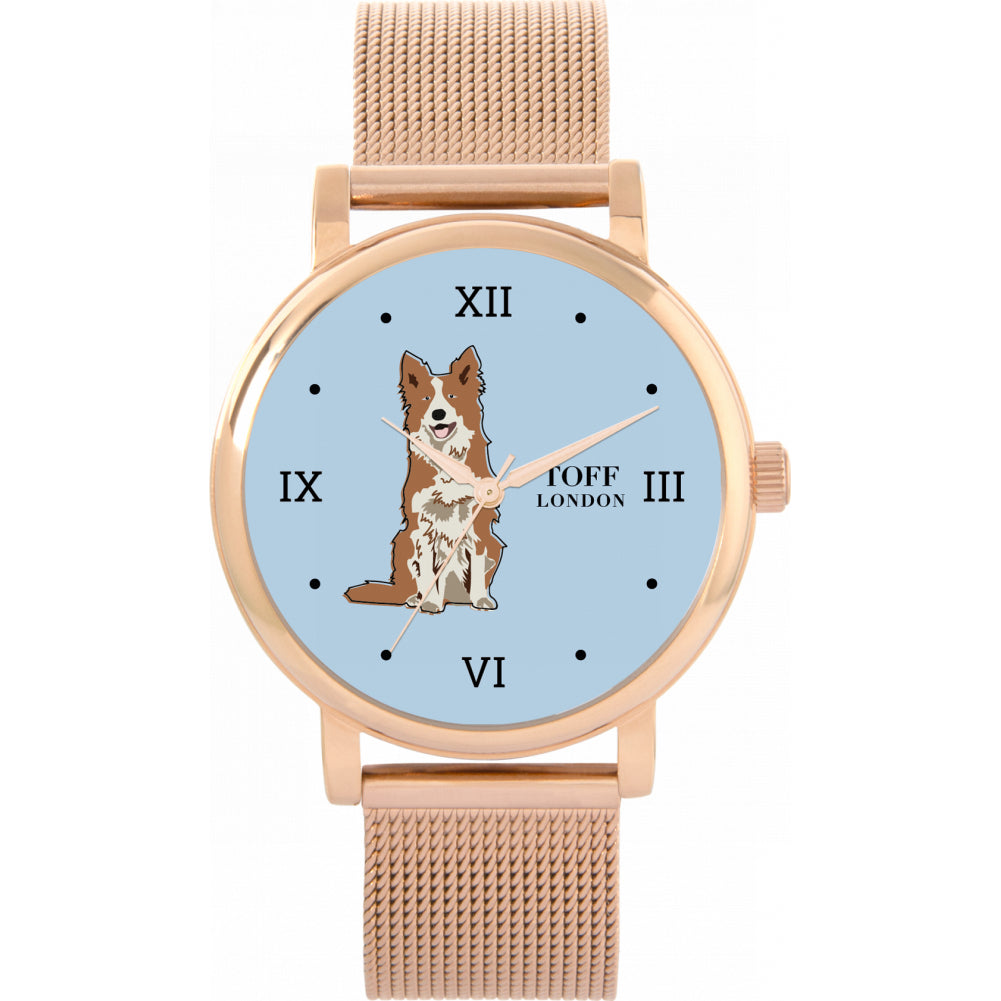 Ladies Brown Border Collie Dog Watch