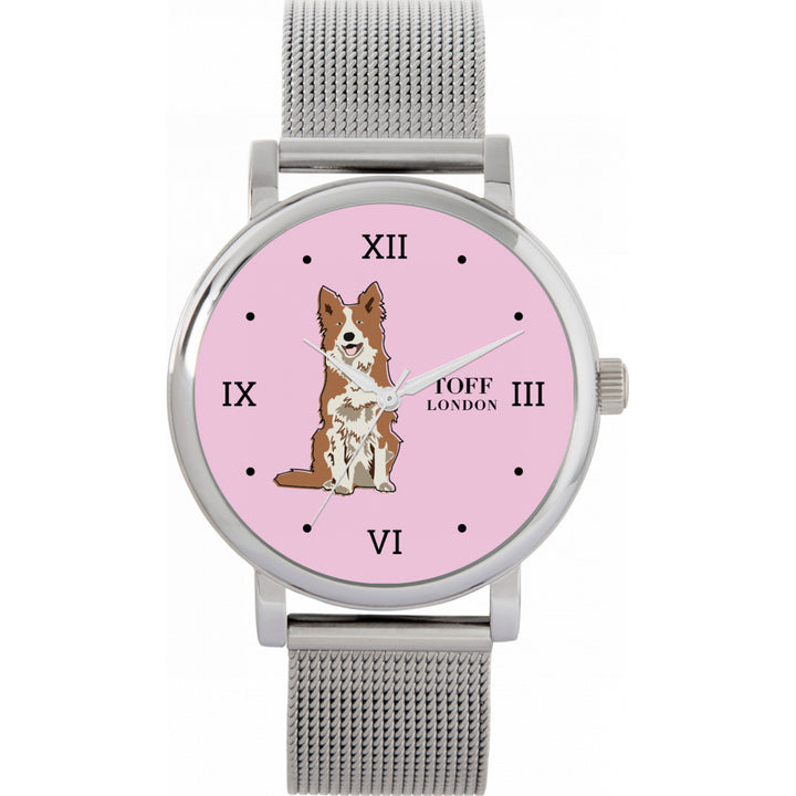 Ladies Brown Border Collie Dog Watch