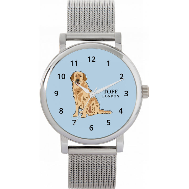 Ladies Beige Golden Retriever Dog Watch