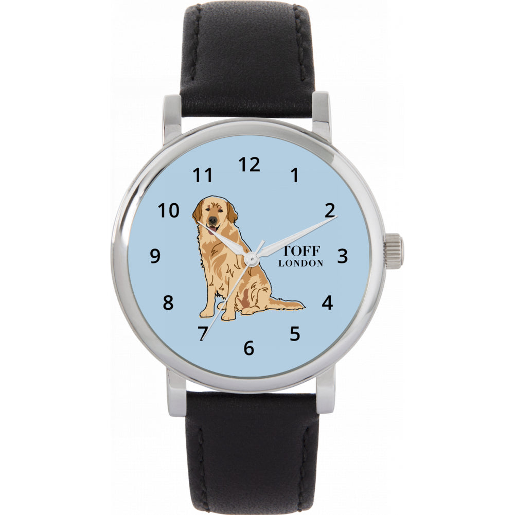 Ladies Beige Golden Retriever Dog Watch