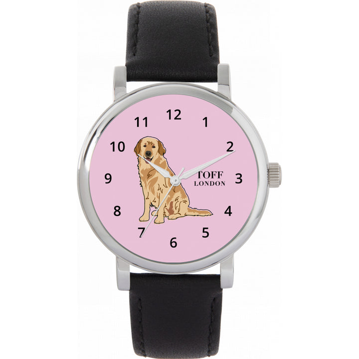 Ladies Beige Golden Retriever Dog Watch