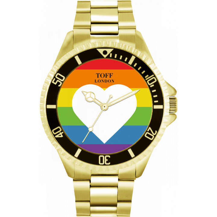 42mm Pride White Heart Rainbow Watch