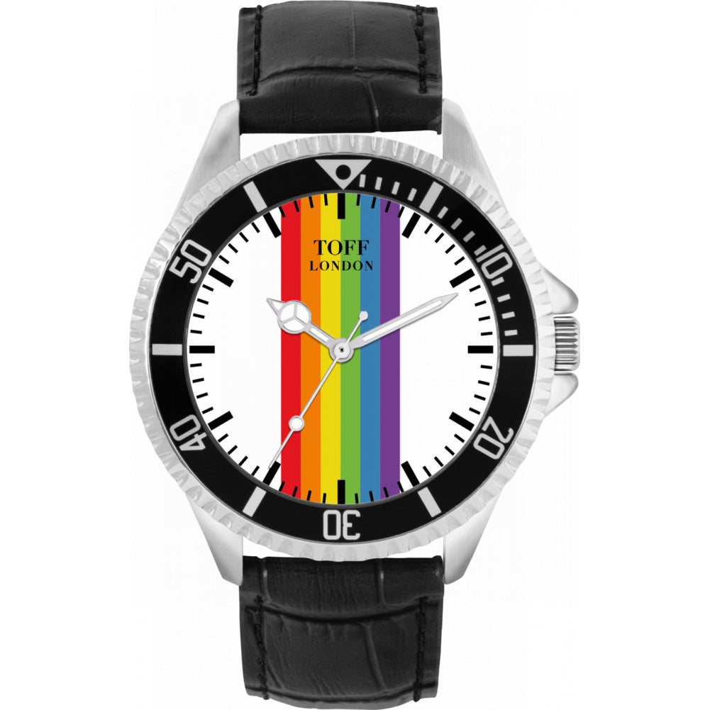 42mm Pride Linear White Batons Watch