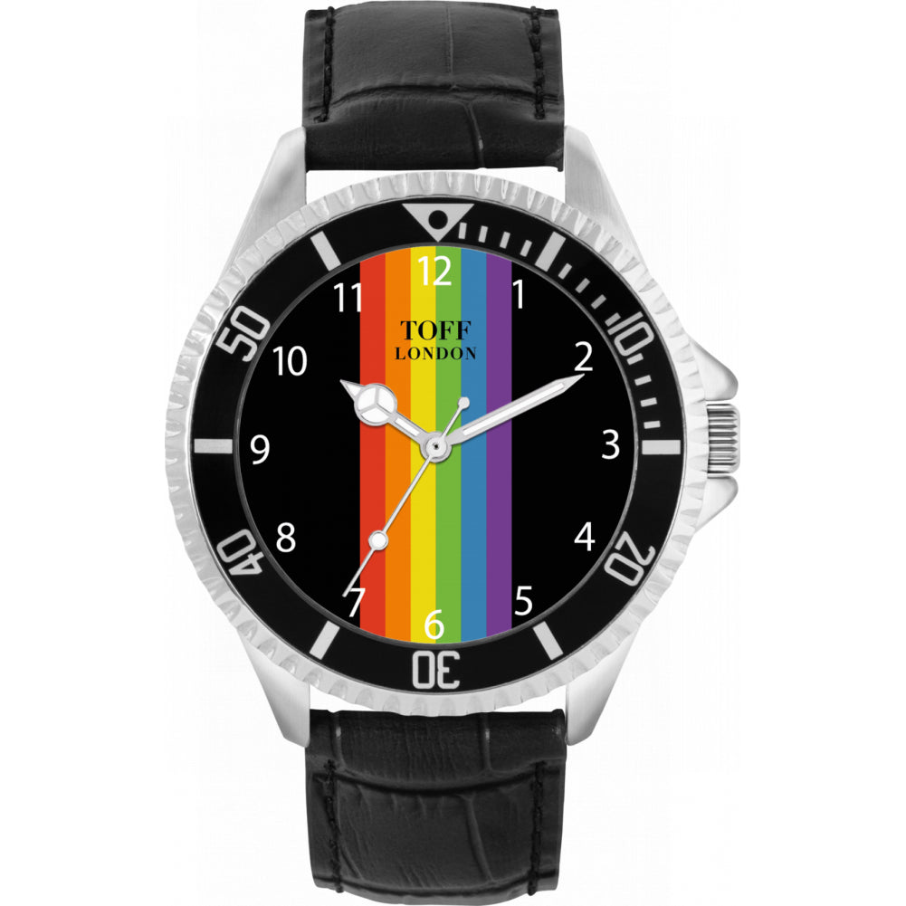 42mm Pride Linear Black Batons Watch