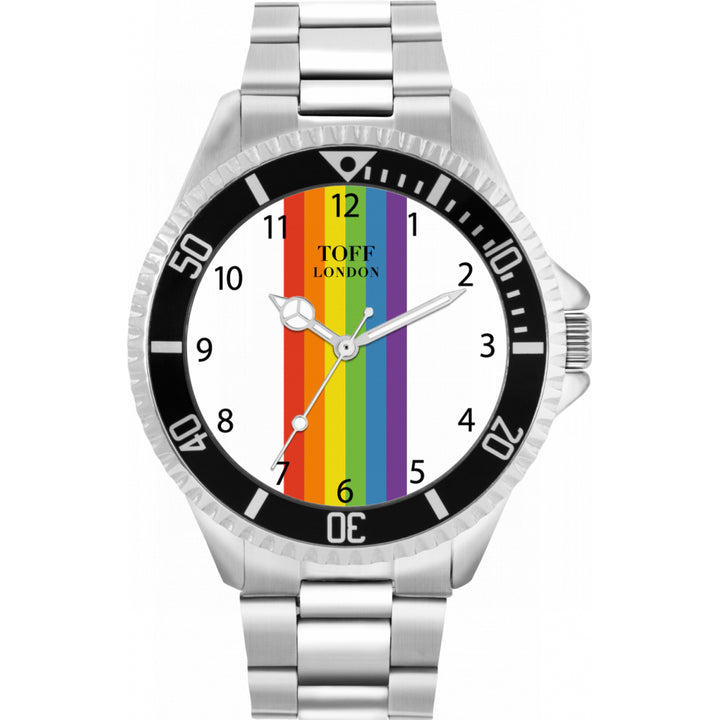 42mm Pride Linear White Batons Watch