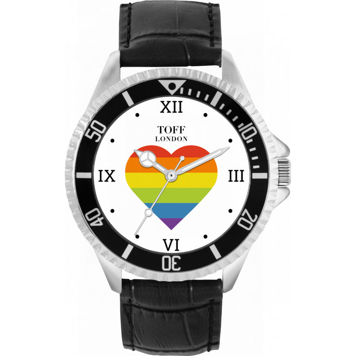42mm Pride Rainbow Heart Batons Watch