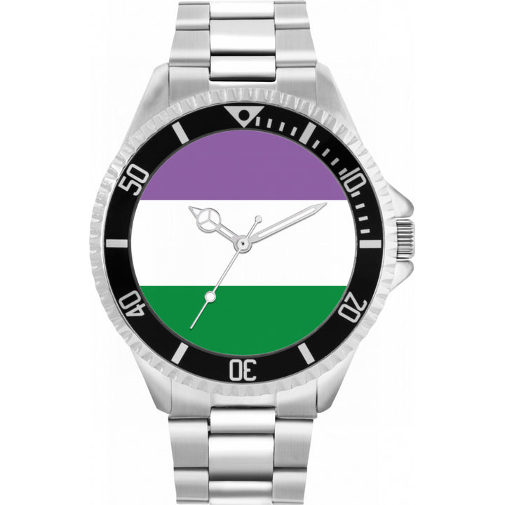 42mm Pride Genderqueer Flag Watch