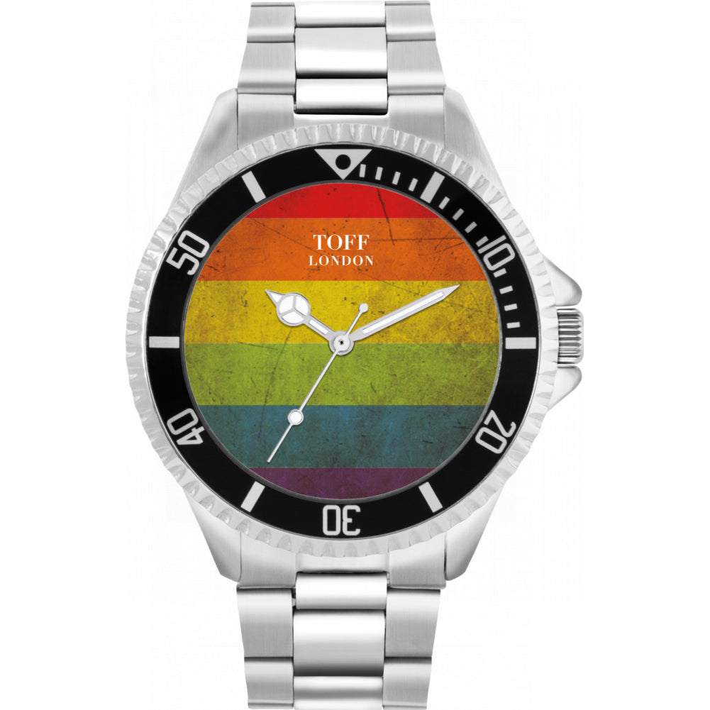 42mm Pride Vintage Texture Rainbow Watch